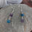 Miniature : B18 / Boucles d'oreilles Apatite Bleue et Améthyste