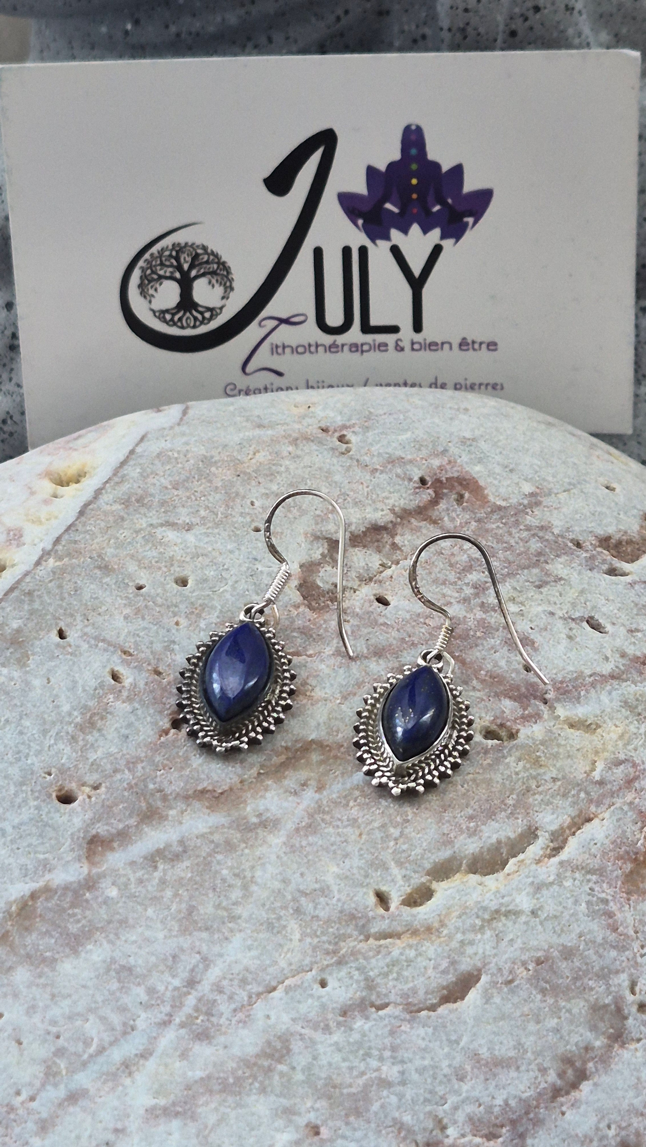 B41 / Boucles d'oreilles Lapis Lazuli