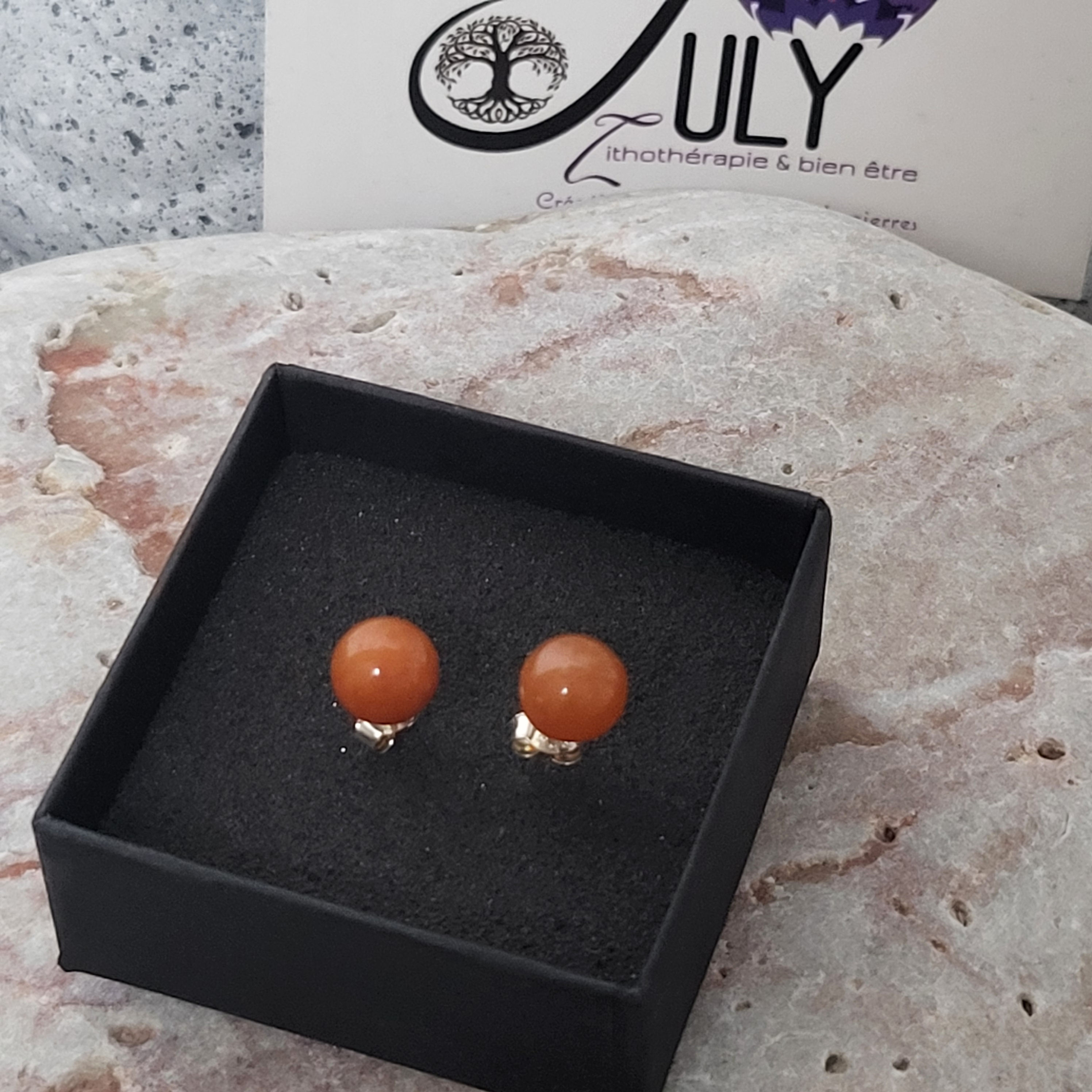 B37 / Boucles d'oreilles Cornaline