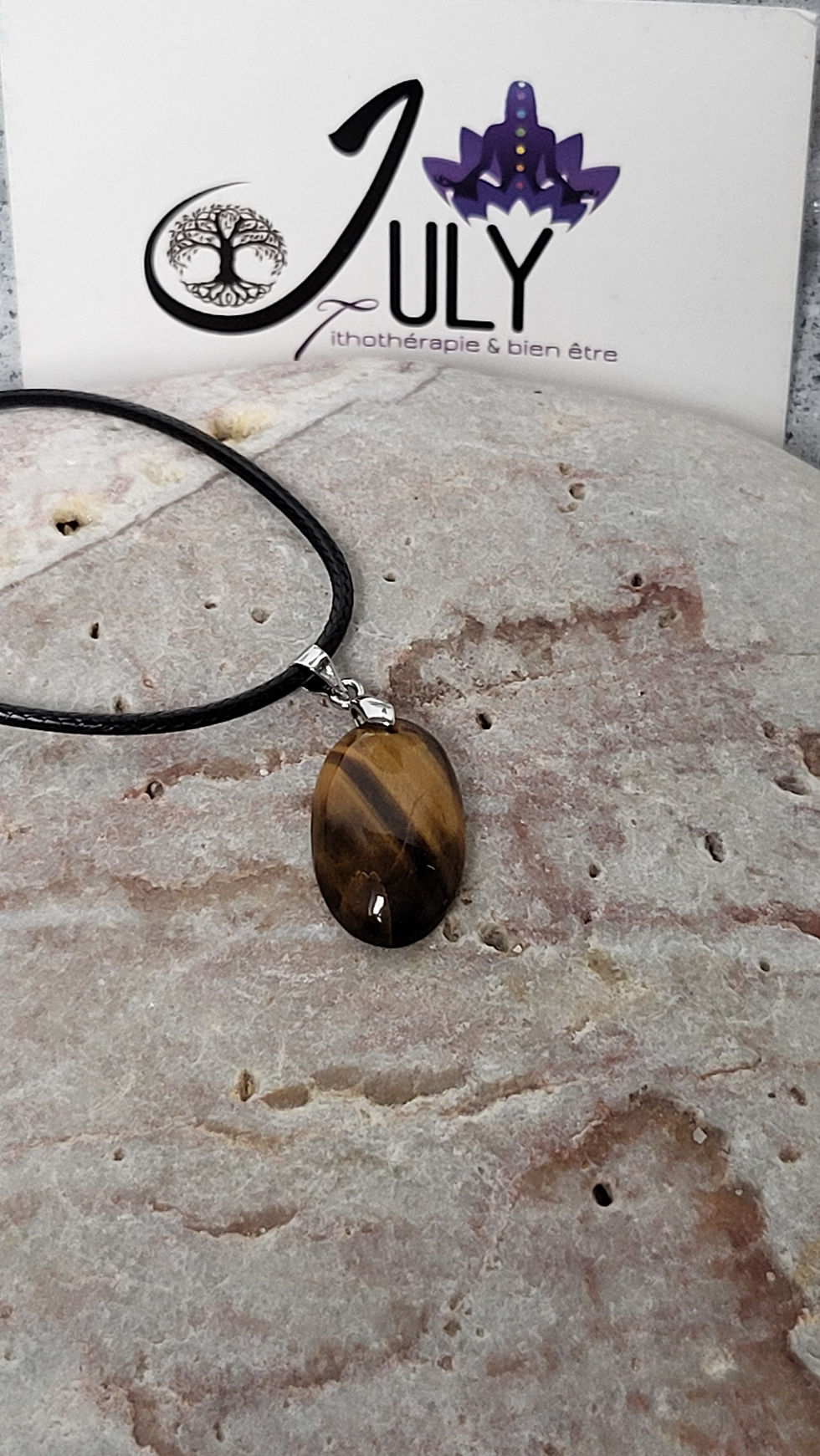 Miniature : 215 / Collier pendentif Œil de Tigre