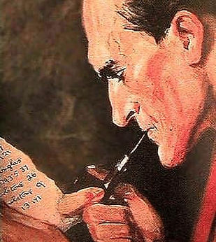 Ilustração do detetive Sherlock Holmes representando a investigação clássica do passado. Maurício Barbosa, da Agência O Casal Perfeito em Guarulhos, une essa ética tradicional à tecnologia moderna, perícia em TI e ferramentas digitais para solucionar casos complexos.