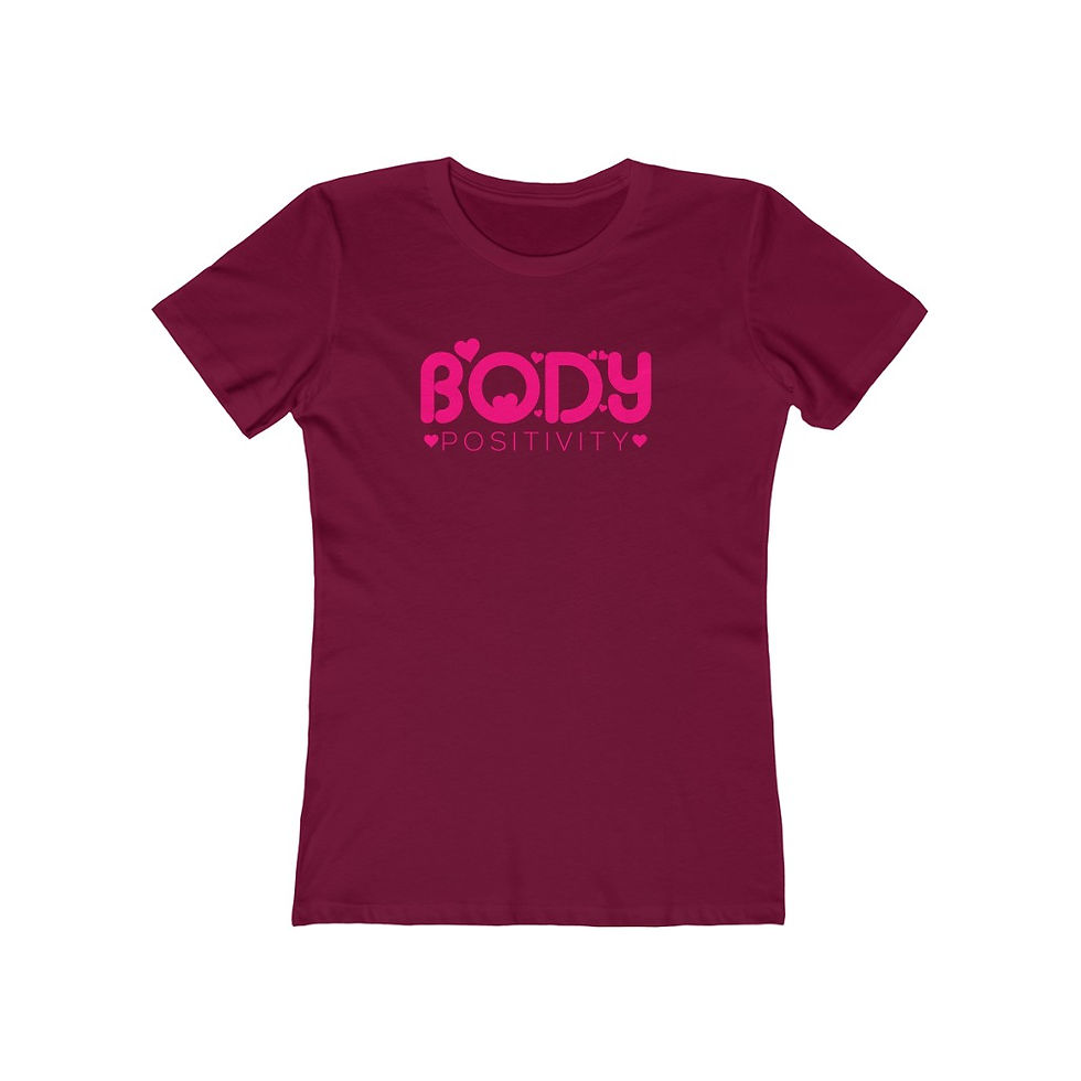 Thumbnail: Hot Pink Body Positivity Women's The Boyfriend Tee