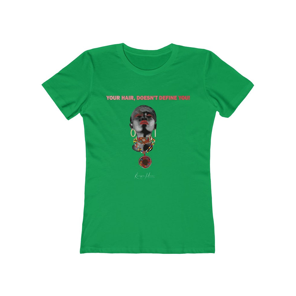 Thumbnail: Your Hair Doesn't Define You In Red Women's  Boyfriend Tee