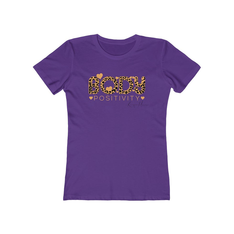 Thumbnail: Women's Red Cheetah Body Positivity  Boyfriend Tee