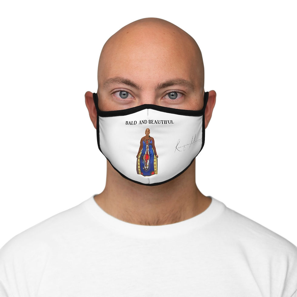 Thumbnail: Bald An Beautiful Fitted Polyester Face Mask