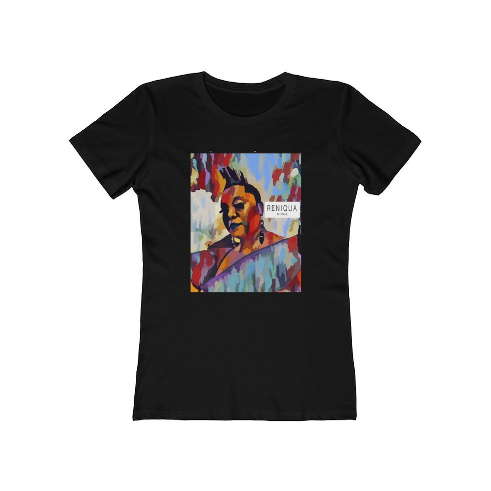 Thumbnail: Colorful lady Women's The Boyfriend Tee