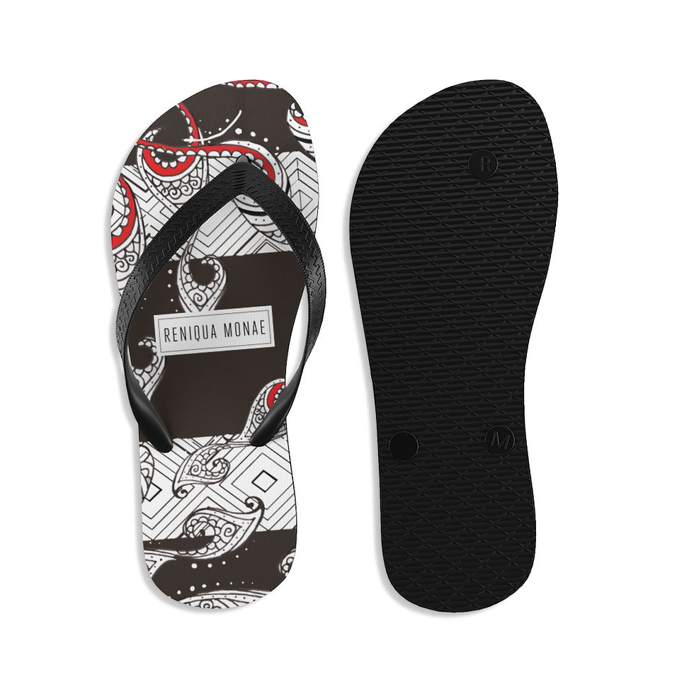 Thumbnail: Paisley Print Unisex Flip-Flops