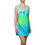 Thumbnail: Tribal Blue Leaf RMC Women's Cut & Sew Racerback Dress