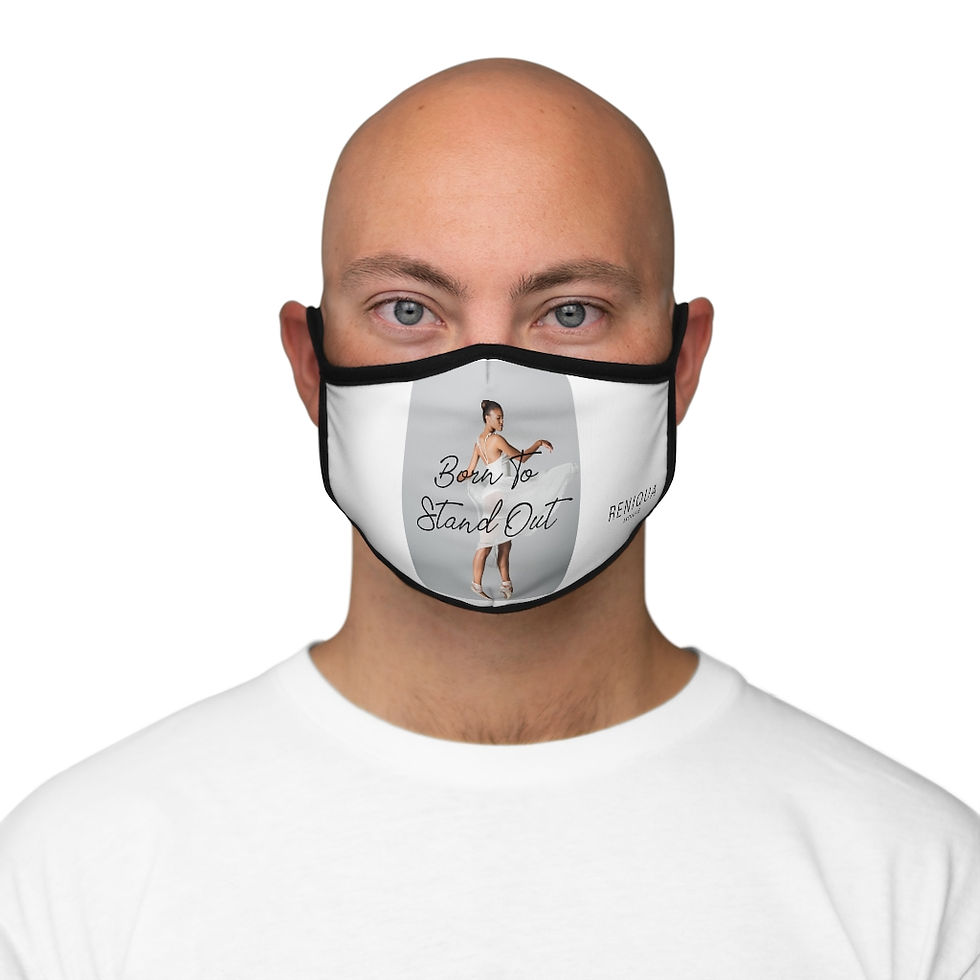Thumbnail: Ballerina Born To Stand Out Fitted Polyester Face Mask