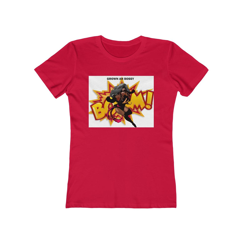 Thumbnail:  Grown And Bossy Boom  Women's The Boyfriend Tee