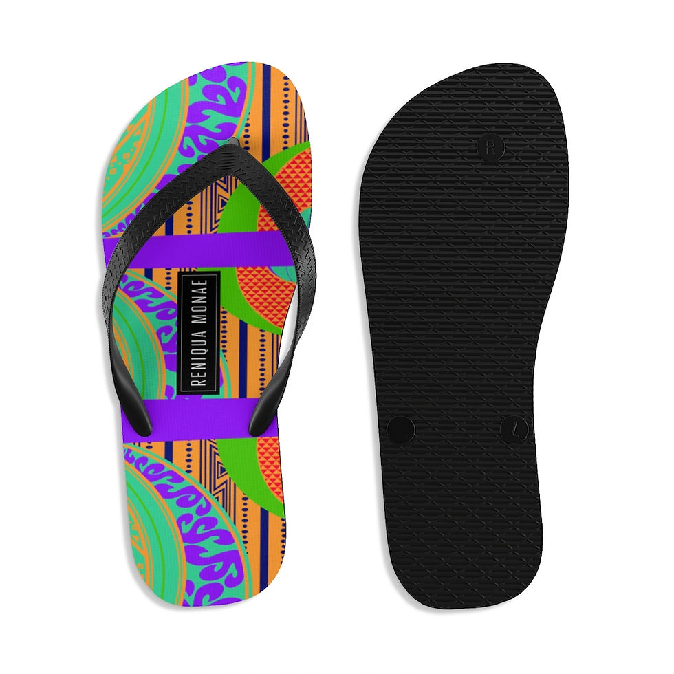 Thumbnail: Multicolor Purple Unisex Flip-Flops