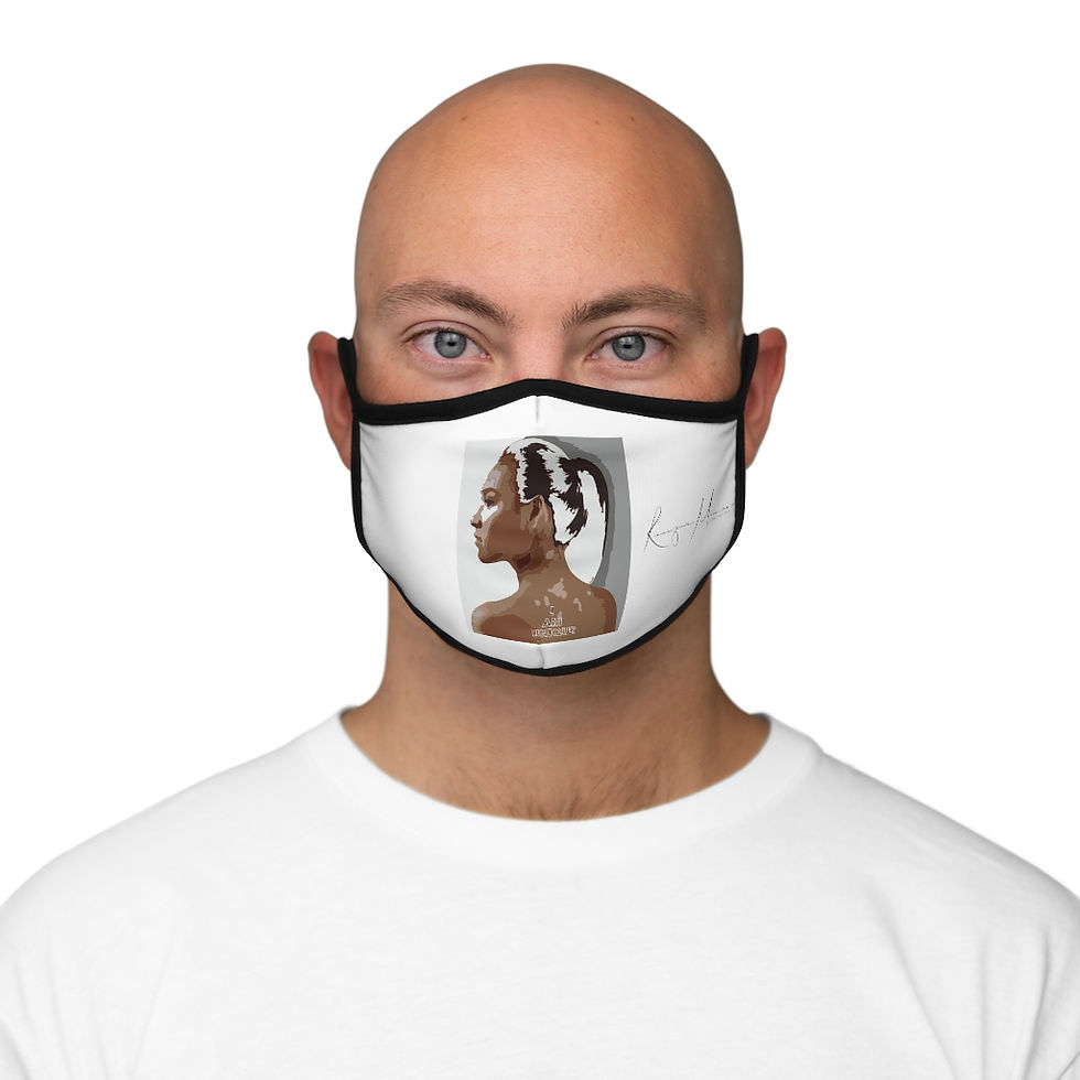 Thumbnail: I Am Unique Fitted Polyester Face Mask
