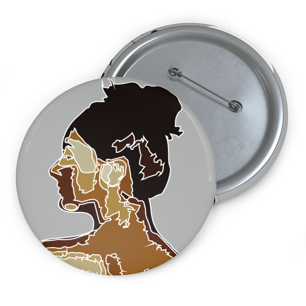 Thumbnail: Abstract Lady Custom Pin Buttons