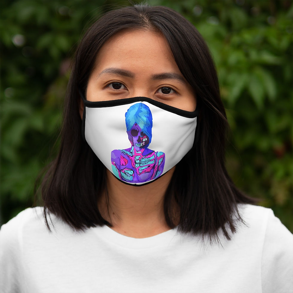 Thumbnail: Blue Bob Zombie Fitted Polyester Face Mask