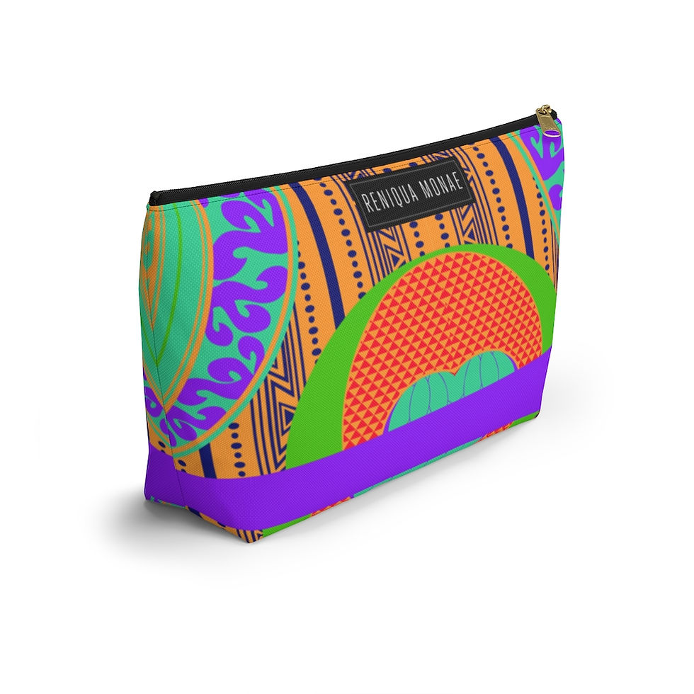 Thumbnail: Purple Aztec Accessory Pouch w T-bottom