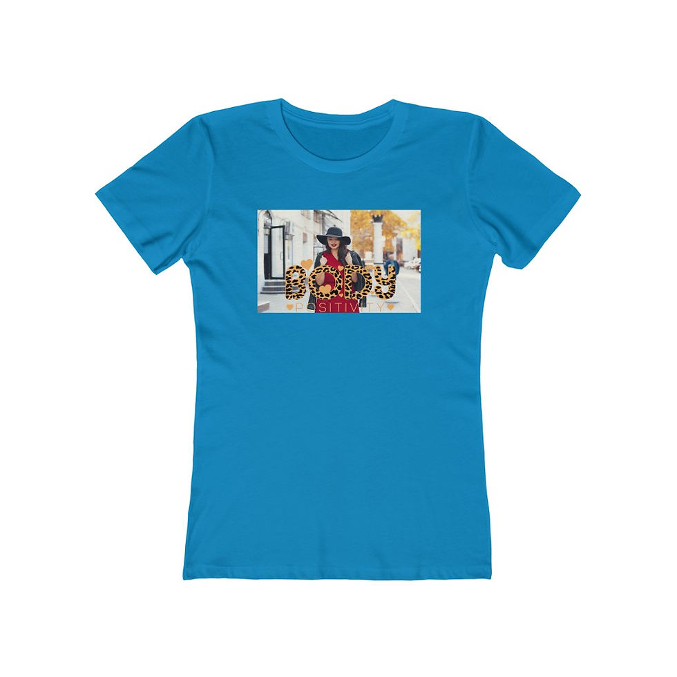 Thumbnail: Cheetah Print Body Positivity Women's The Boyfriend Tee