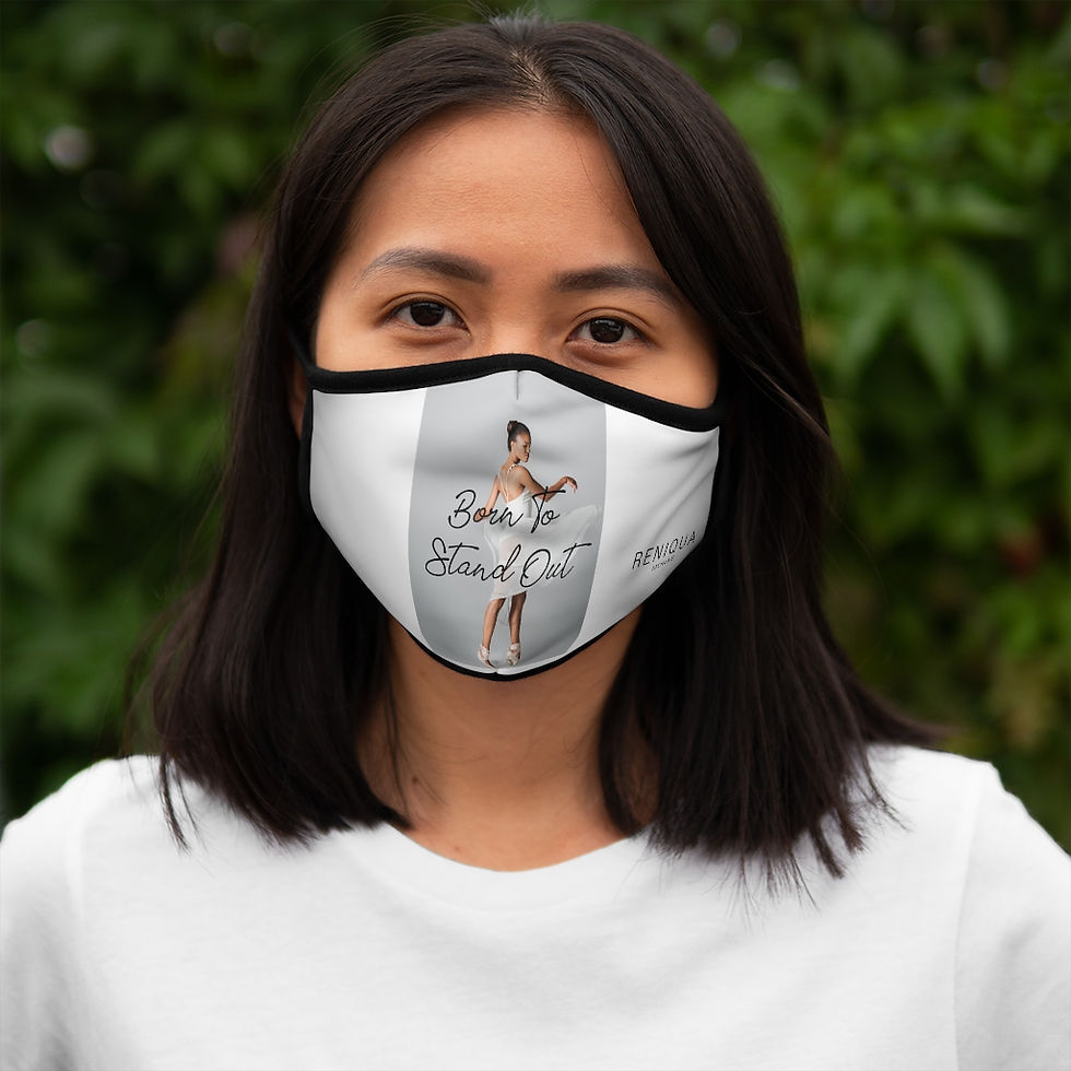 Thumbnail: Ballerina Born To Stand Out Fitted Polyester Face Mask