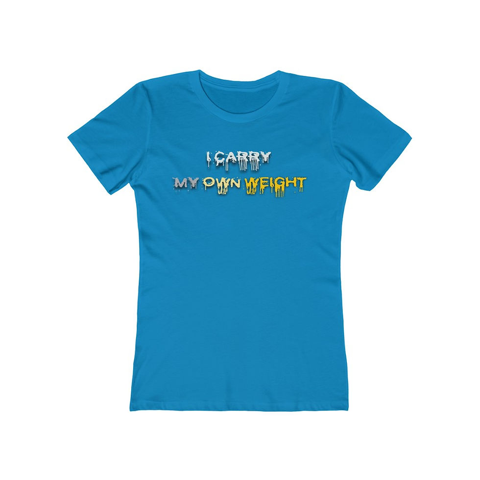 Thumbnail: I Carry My Own Weight Women's The Boyfriend Tee