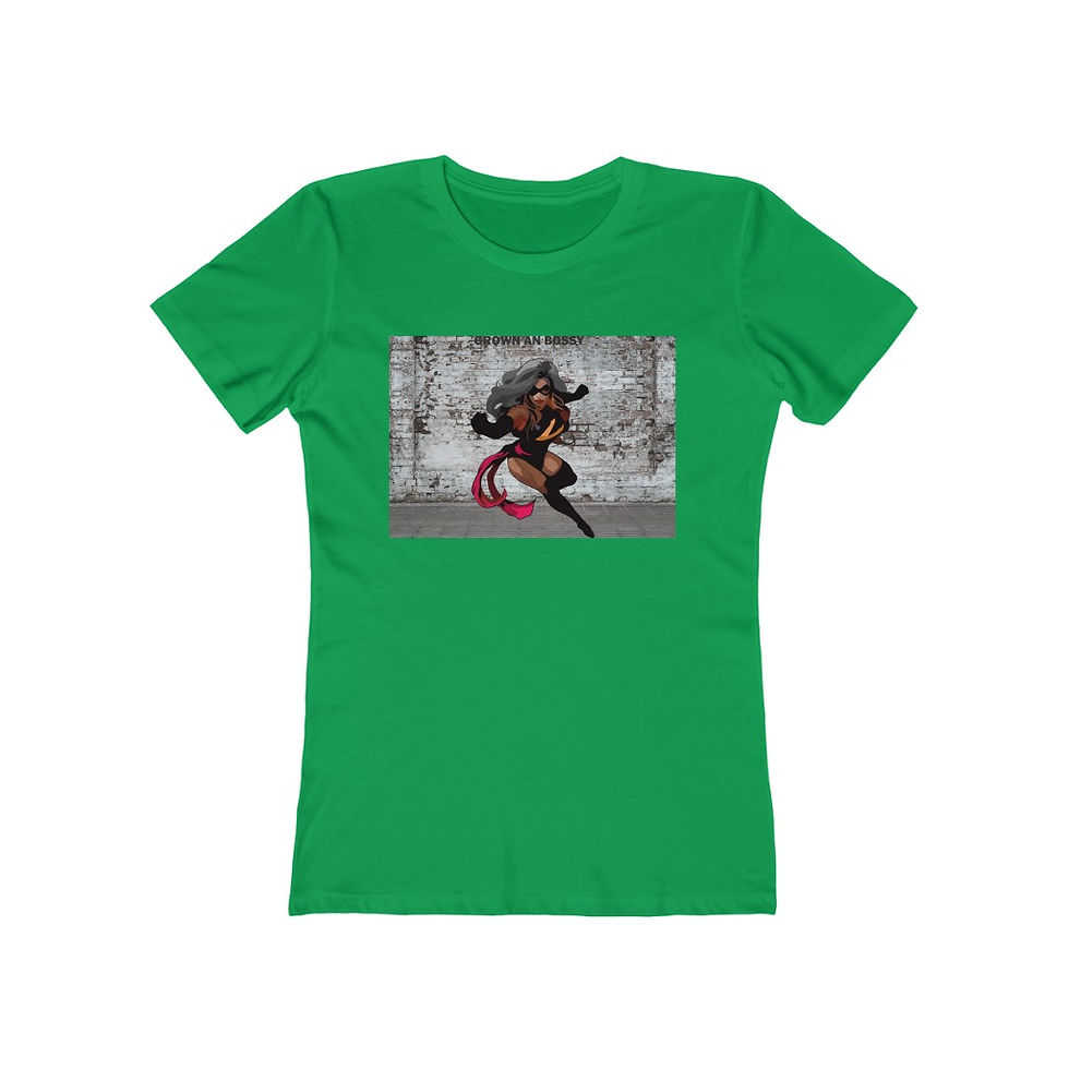 Thumbnail: Grown An Bossy Stone Wall Women's The Boyfriend Tee