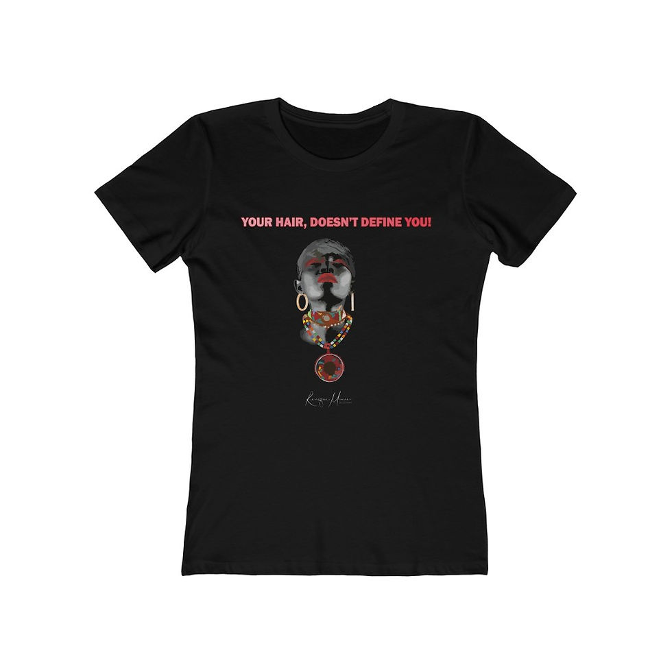Thumbnail: Your Hair Doesn't Define You In Red Women's  Boyfriend Tee