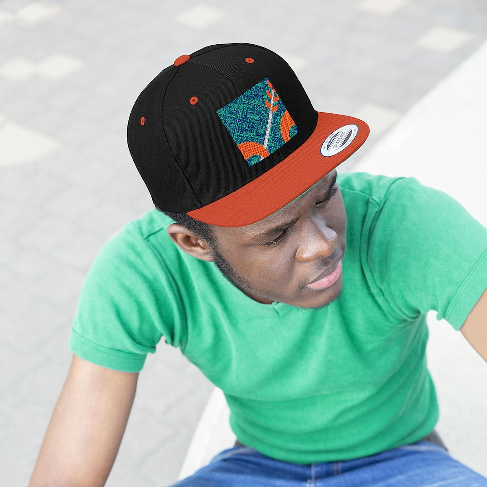 Thumbnail: Aztec Pattern Unisex Flat Bill Hat