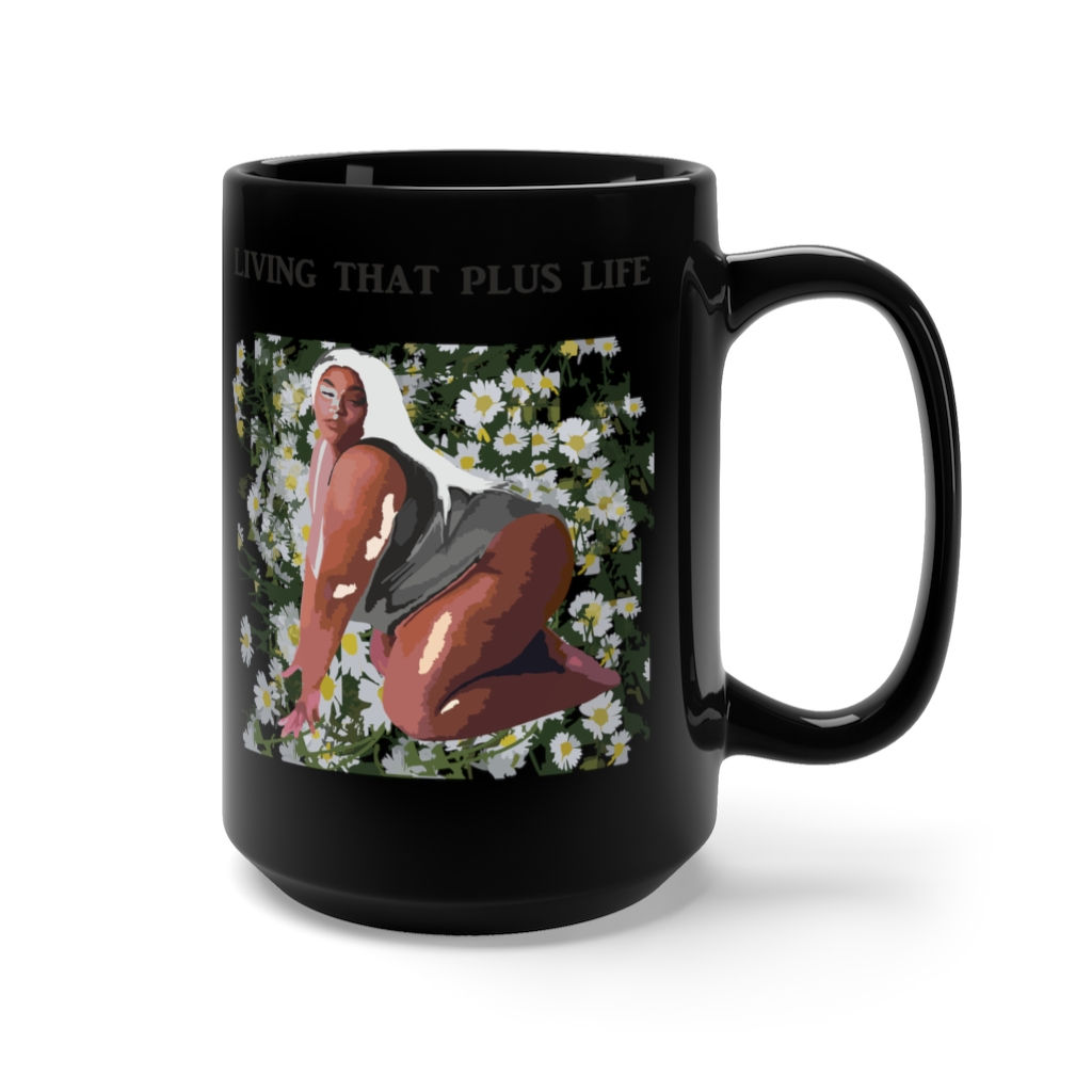 Living That Plus Life Black Mug 15oz