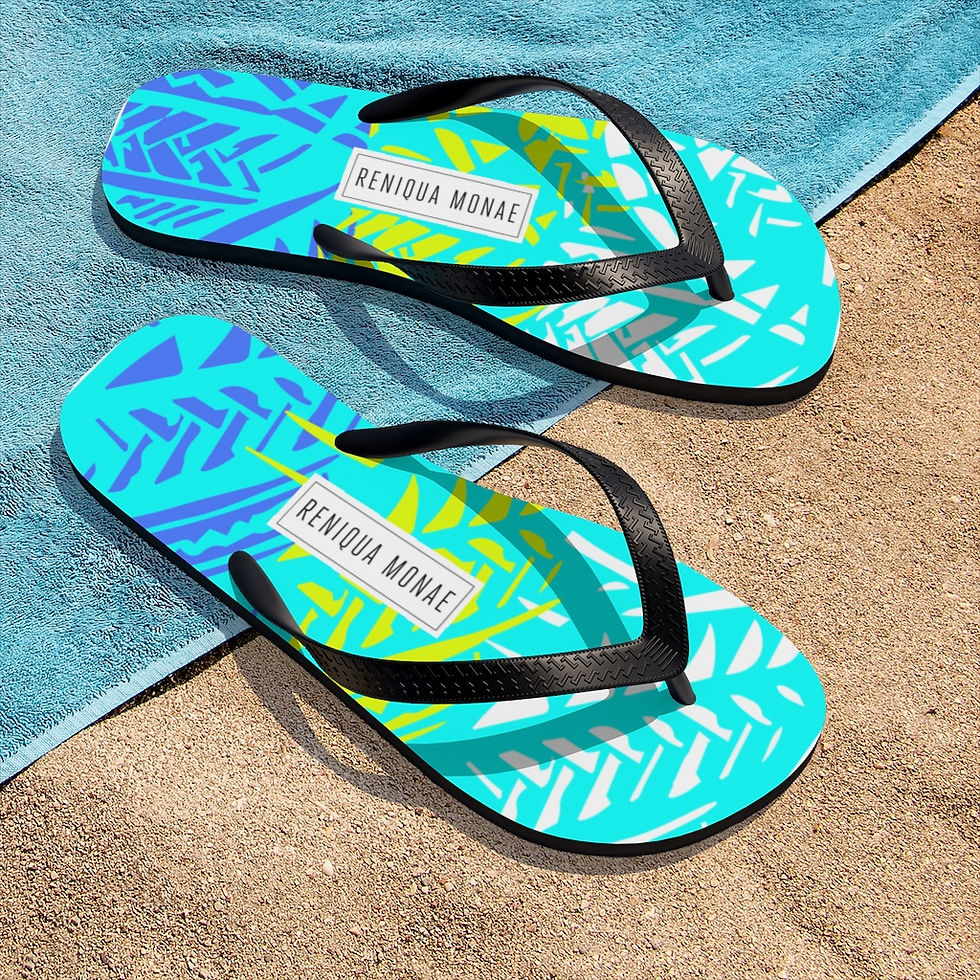 Thumbnail: Aztec Blue Unisex Flip-Flops