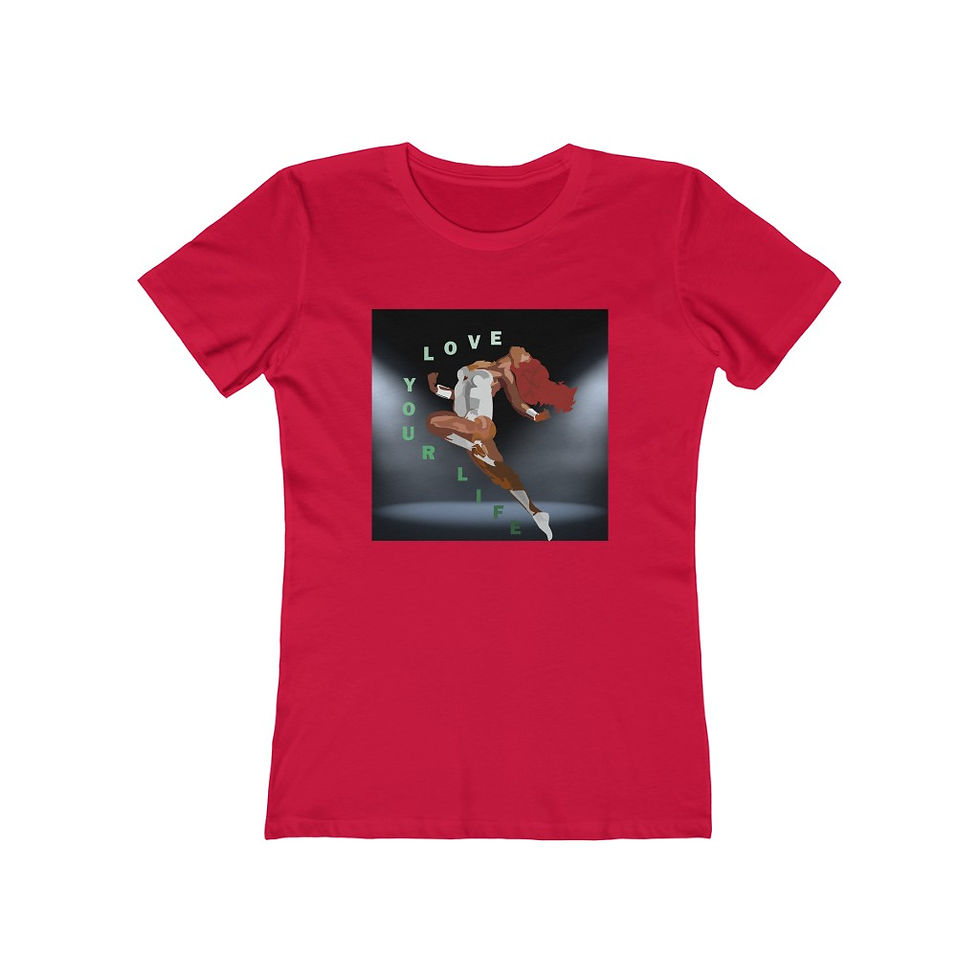 Thumbnail: Love Your Life In Lights Women's The Boyfriend Tee