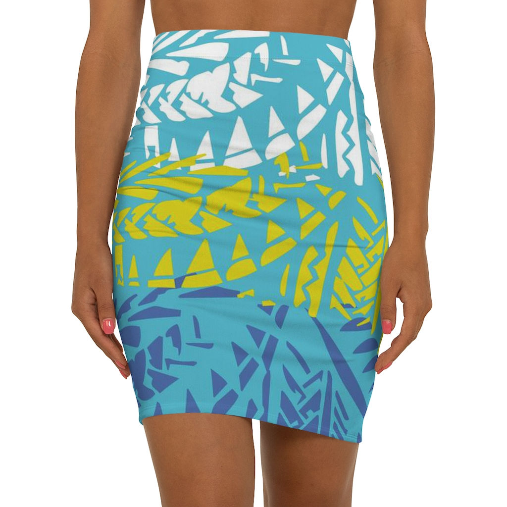 Aztec Blue Women's Mini Skirt