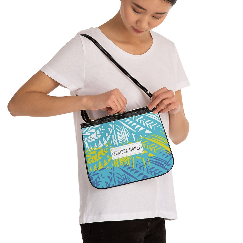 Thumbnail: Blue Aztec Small Shoulder Bag