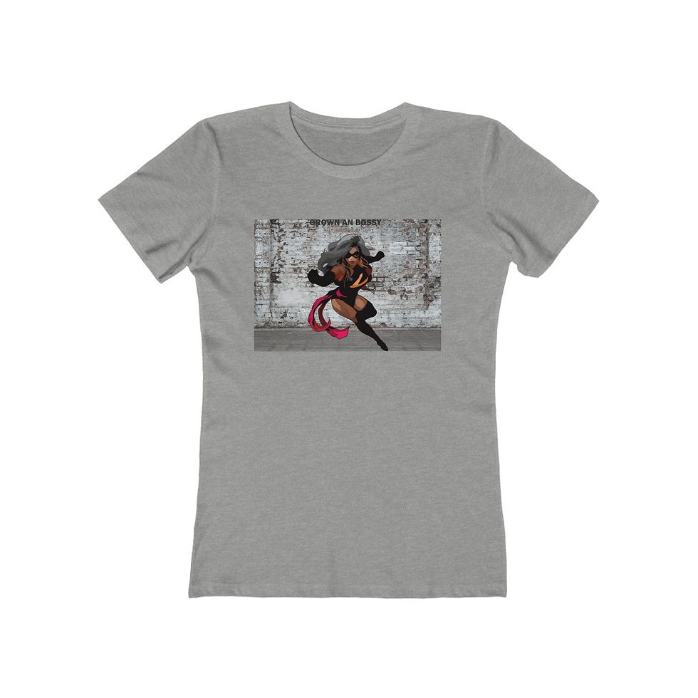 Thumbnail: Grown An Bossy Stone Wall Women's The Boyfriend Tee