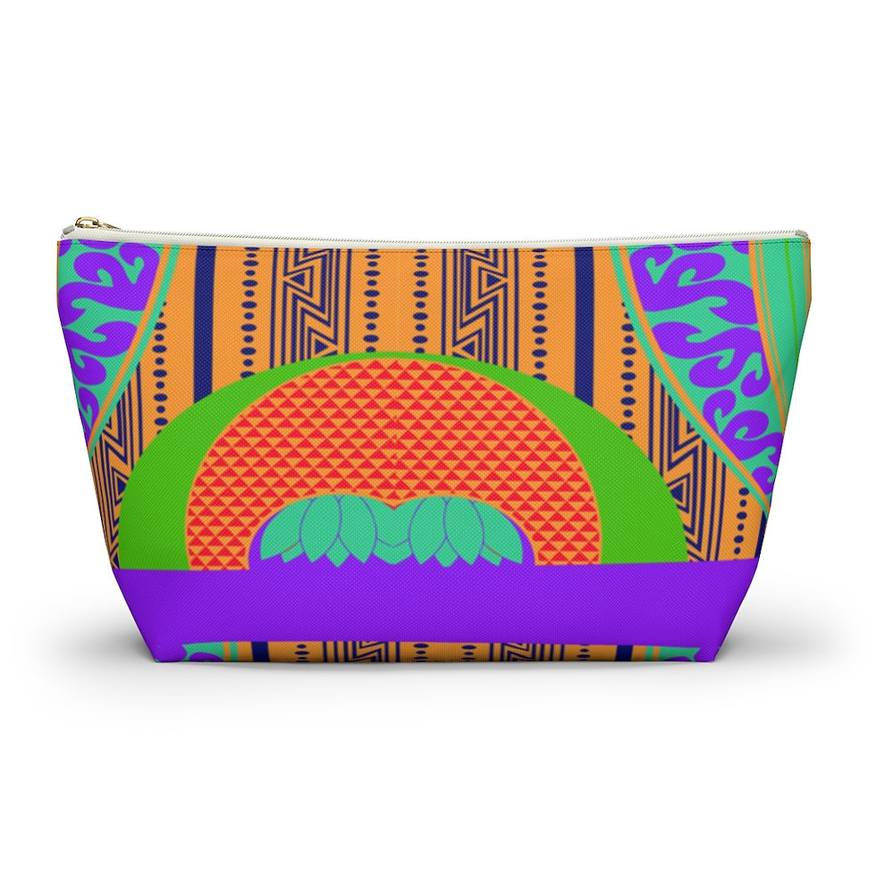Thumbnail: Purple Aztec Accessory Pouch w T-bottom