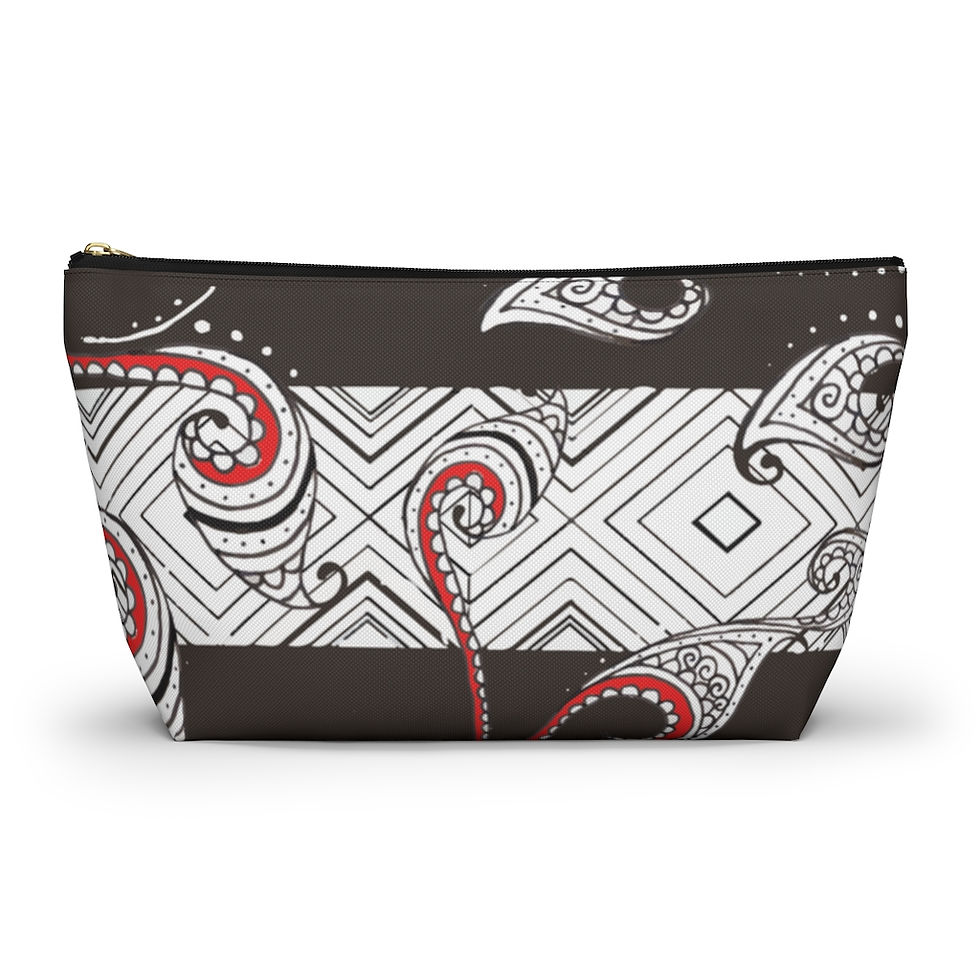Thumbnail: Paisley Print Unisex Accessory Pouch w T-bottom