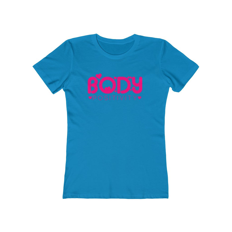 Thumbnail:  Hot Pink Body Positivity Women's The Boyfriend Tee