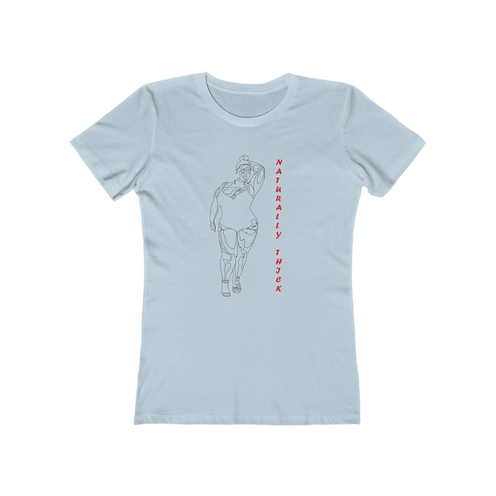 Thumbnail: Naturally Thick In Red Women's The Boyfriend Tee