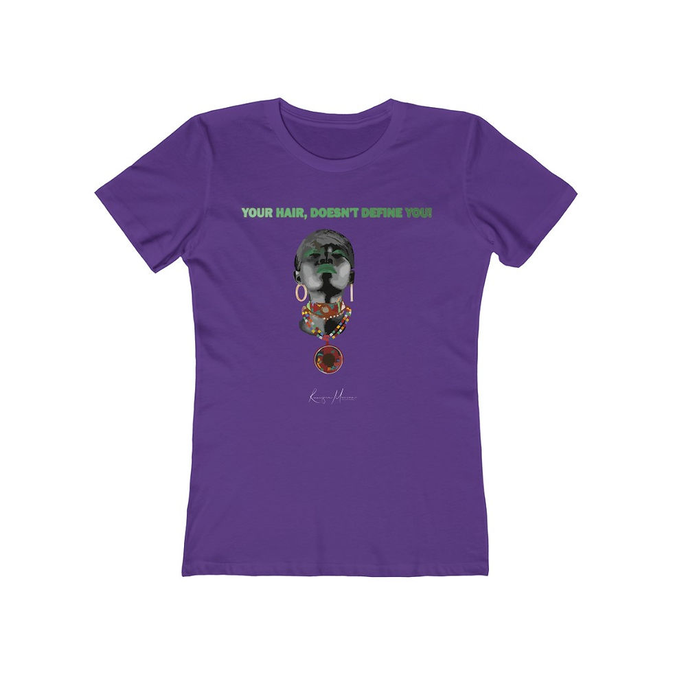 Thumbnail: Your Hair Doesn't Define You In Green Women's  Boyfriend Tee