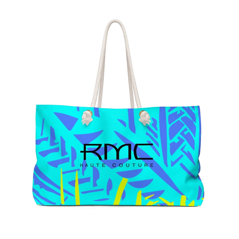 Thumbnail: Tribal Blue Leaf RMC Weekender Bag