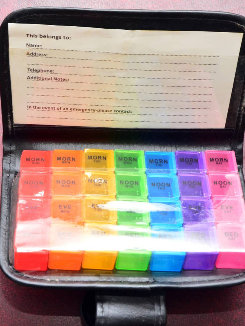 LEATHER BOUND PILL BOX