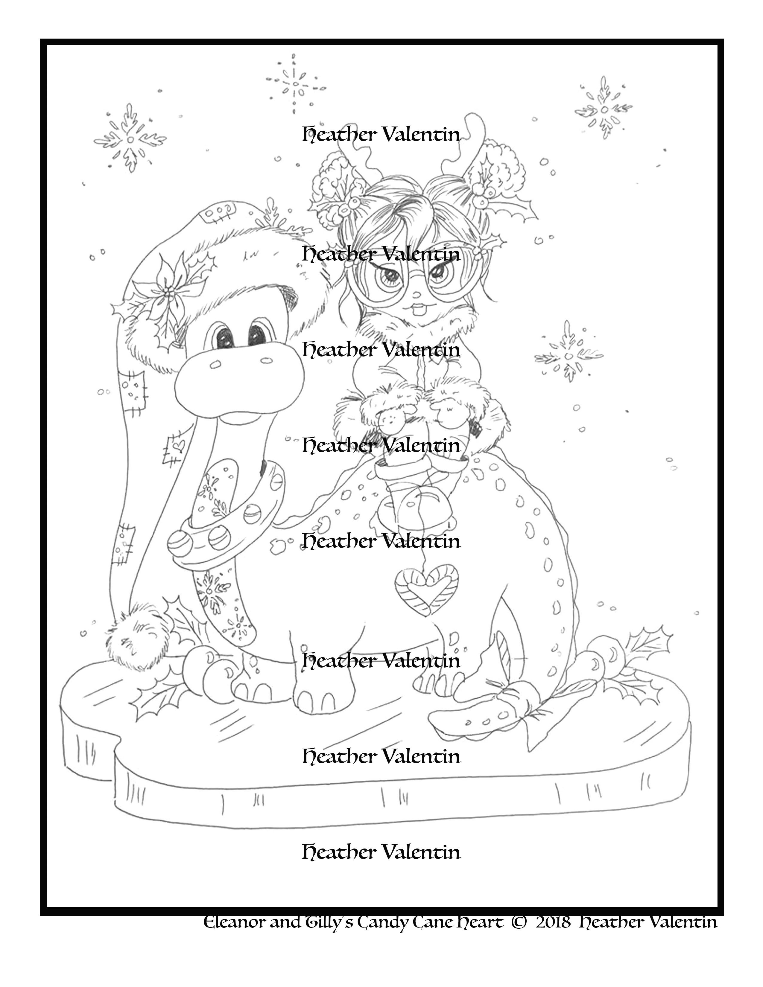 Eleanor and Tilly's Candy Cane Heart