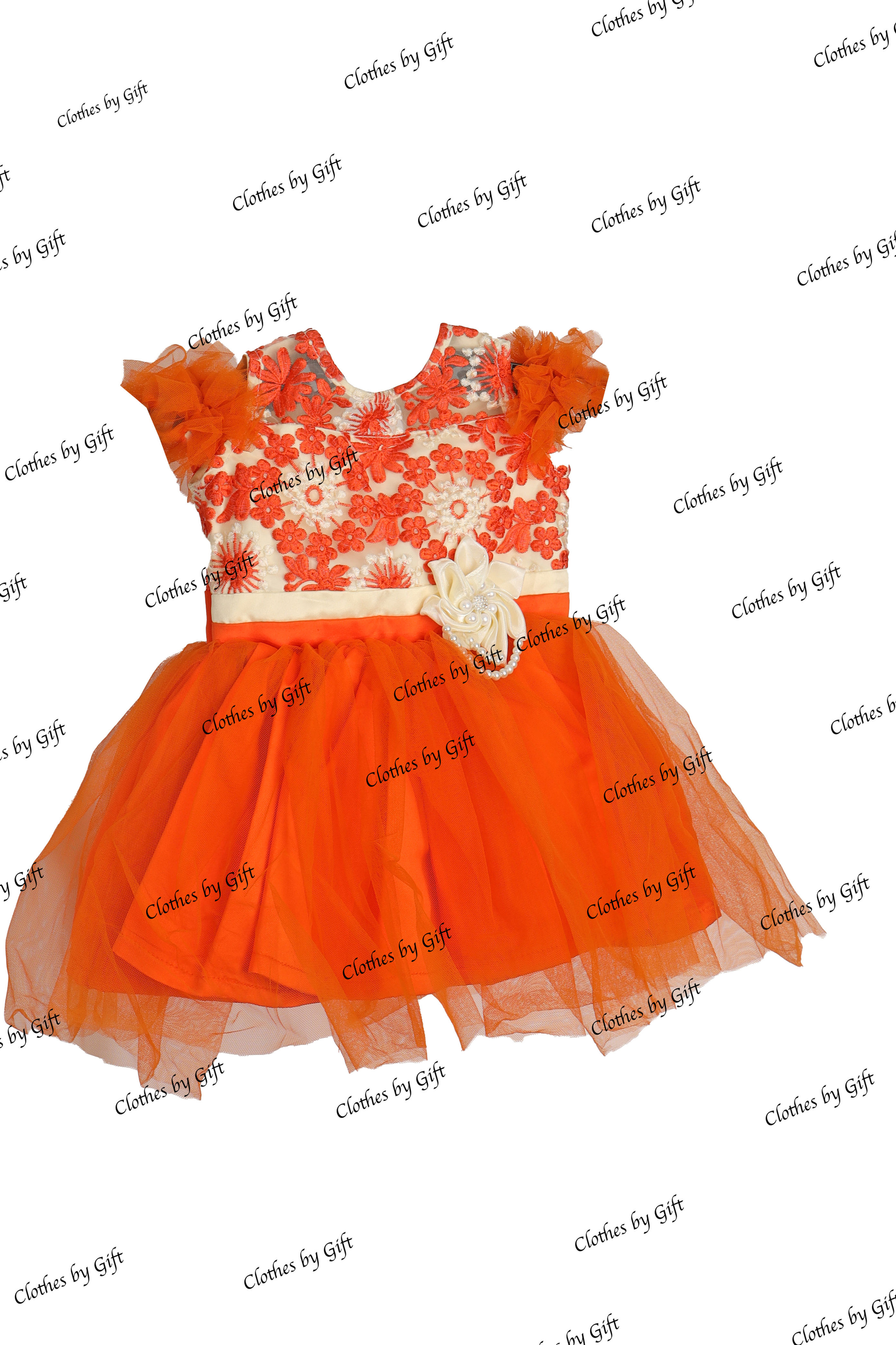 ORANGE BALL DRESS
