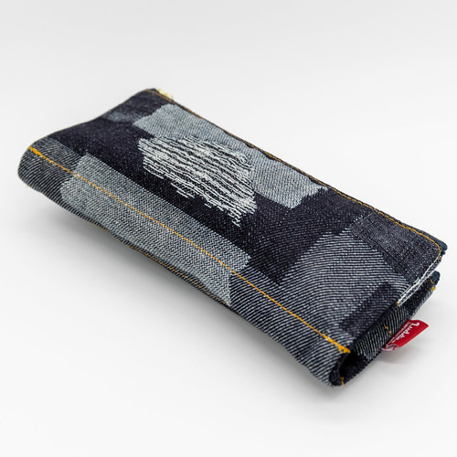 潮物｜日本岡山Luddite/Okayama Denim 對開式筆盒 筆袋(2款)｜纖薄好帶 日本牛仔布產地布料訂製 | 嚮海製所Hamabe Lab