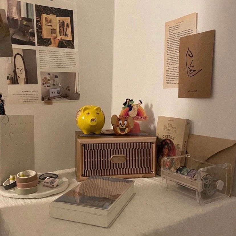 Thumbnail: 《嚮海選品🌊》韓國SEVIZ세비즈 復古風格音響 藍芽音響 無線｜玫瑰金/奢華金/棉花白/霧面黑(4色可擇)