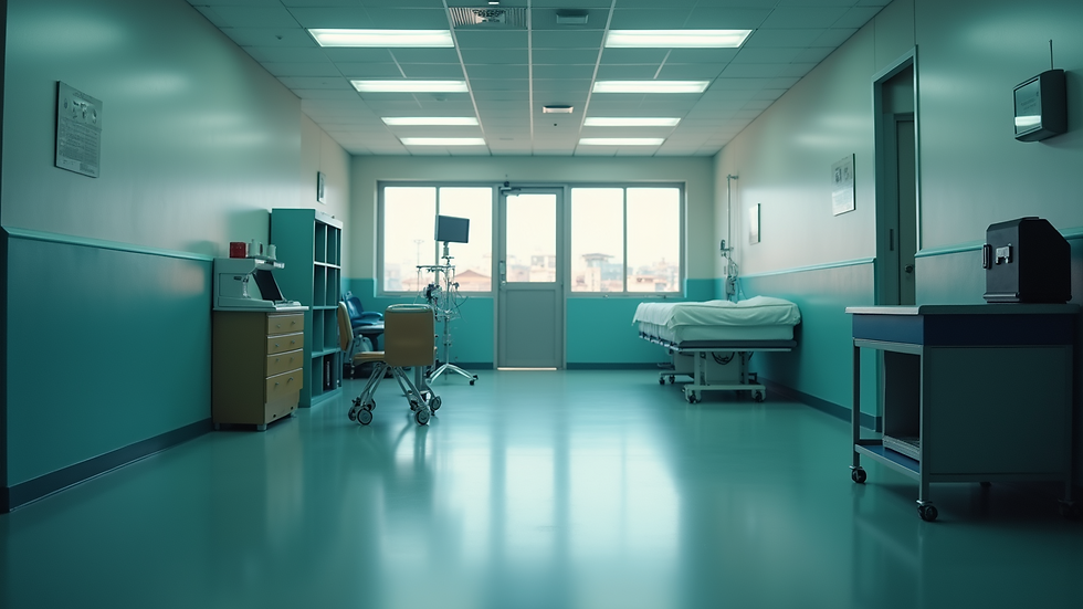 Eye-level view of medical facilities in Bogotá