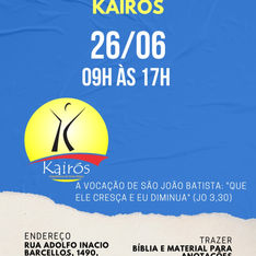 Kairós realiza mais um encontro vocacional neste sábado (26)