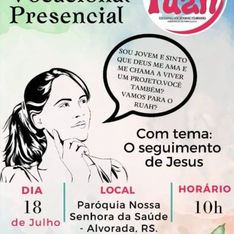 Encontro Vocacional Feminino Ruah acontecerá no dia 18