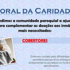 Paróquia Nossa Senhora Aparecida de Canoas pede ajuda de Cobertores
