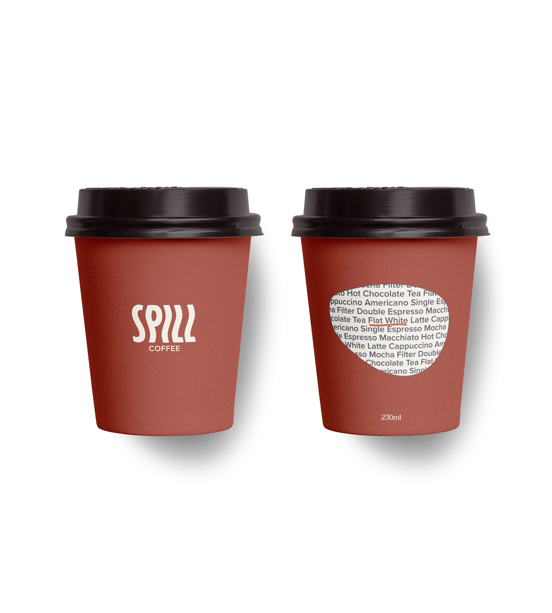 Studio Ferg Spill Coffee Brand Identity Takeaway cup