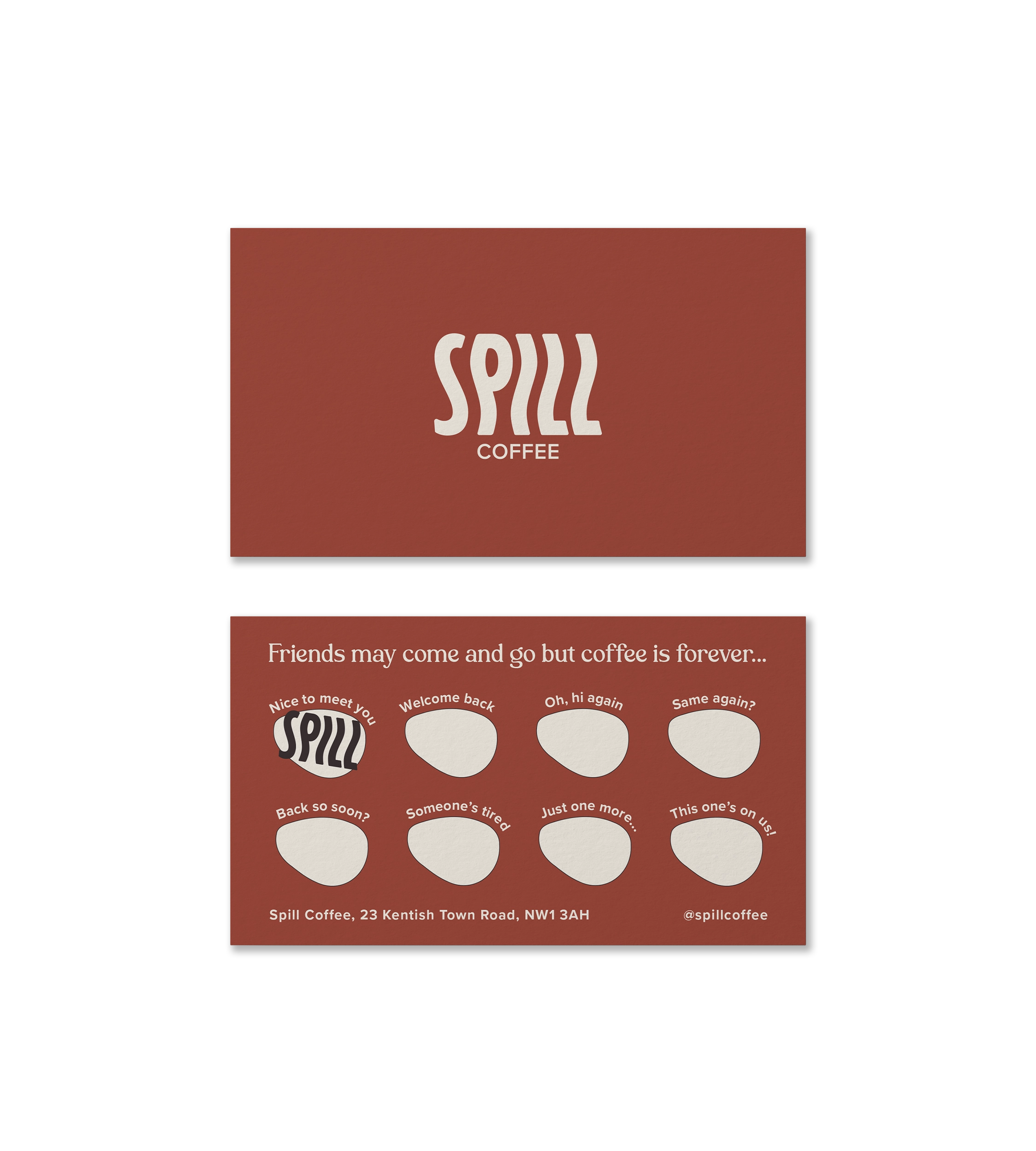 Studio Ferg Spill Coffee Brand Identity Loyalty Card