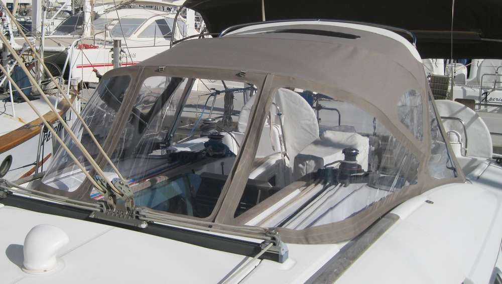Dodger replacement canvas for Beneteau Oceanis 46 - front right