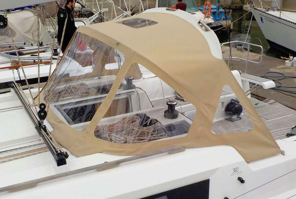 Thumbnail: Dodger For Dufour 382 GL - front view